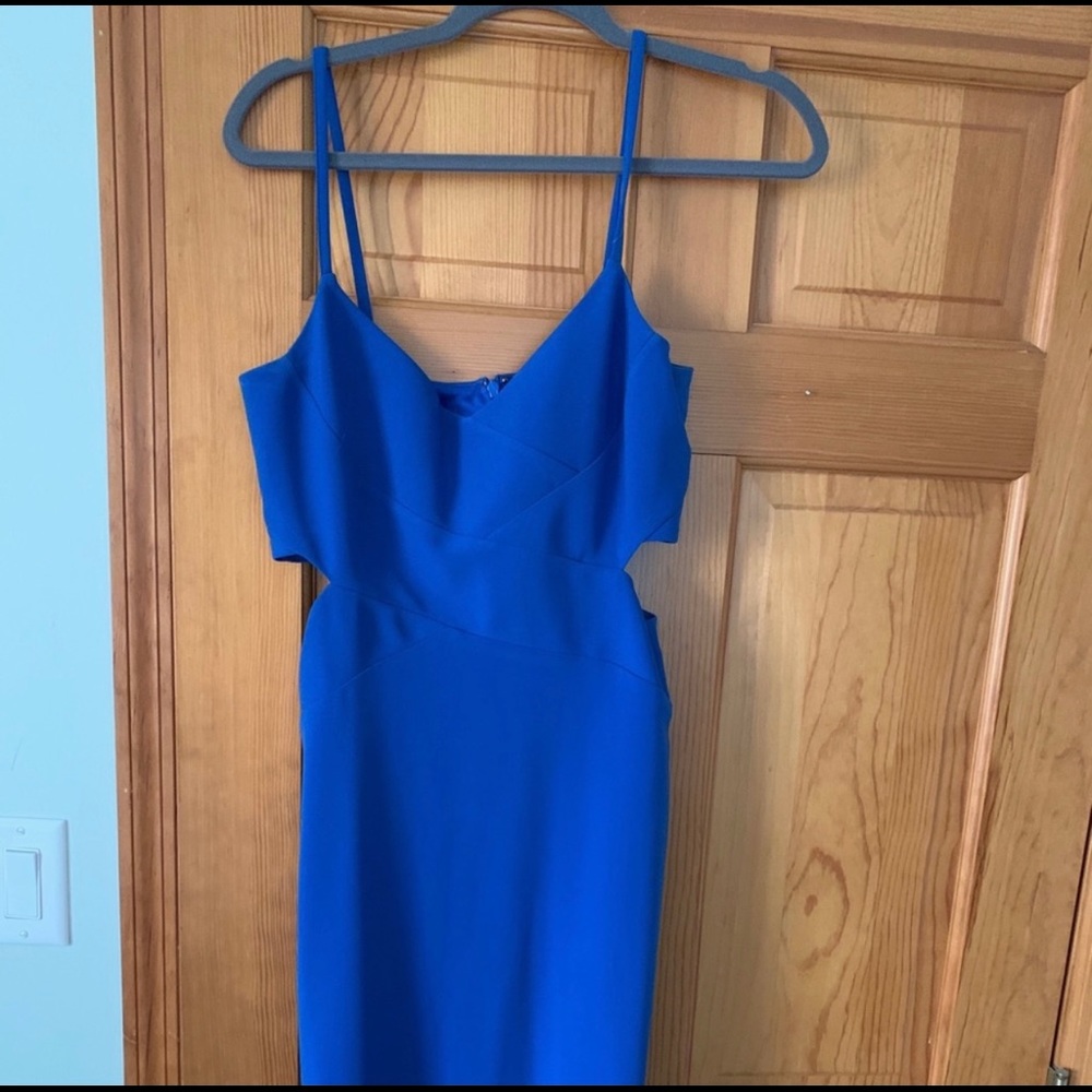 Midi Cut-out Blue dress